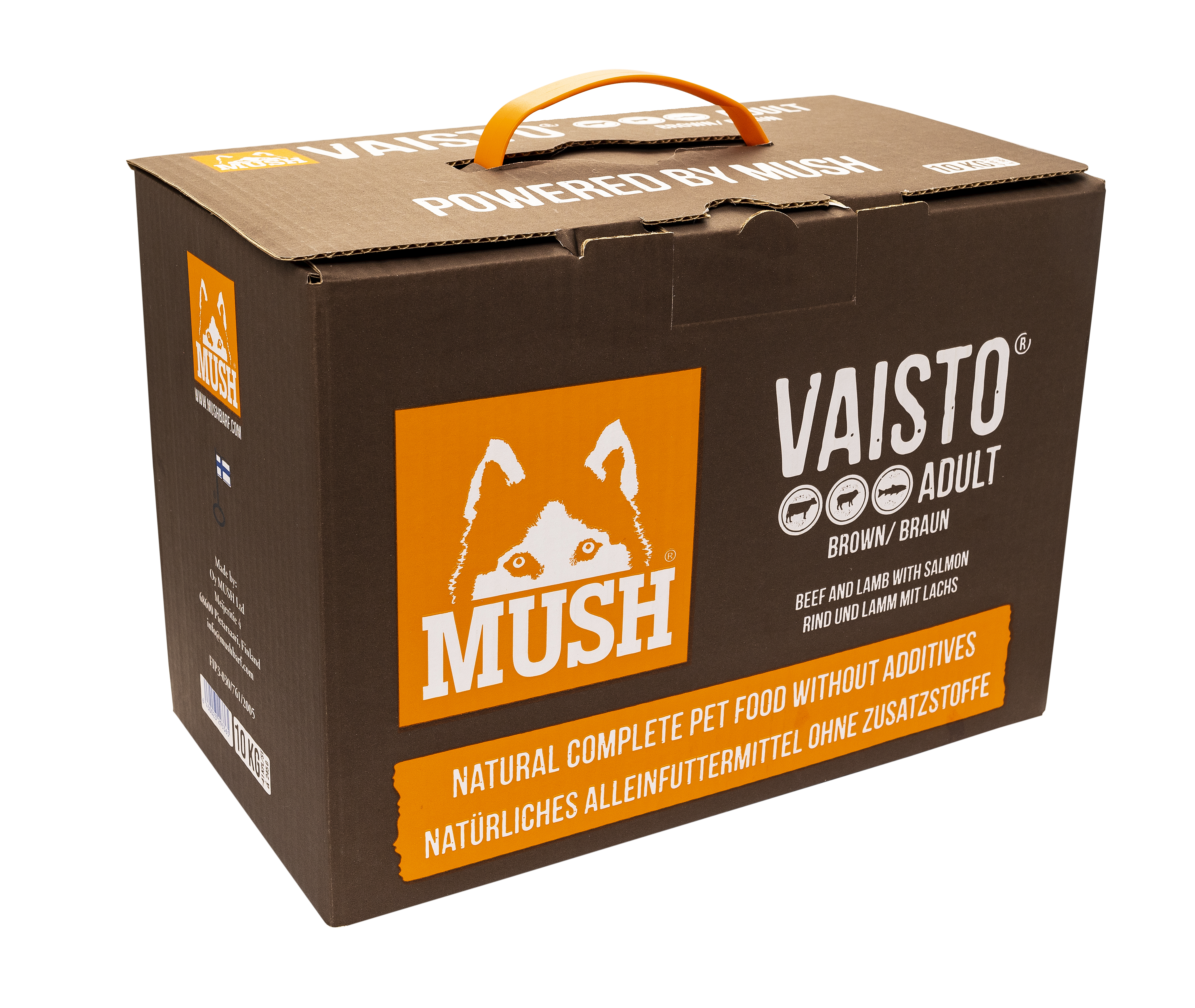 MUSH B.A.R.F. Vaisto® ADULT BROWN телешко, агнешко и сьомга, серия ALL BREEDS FORMULA 10kg