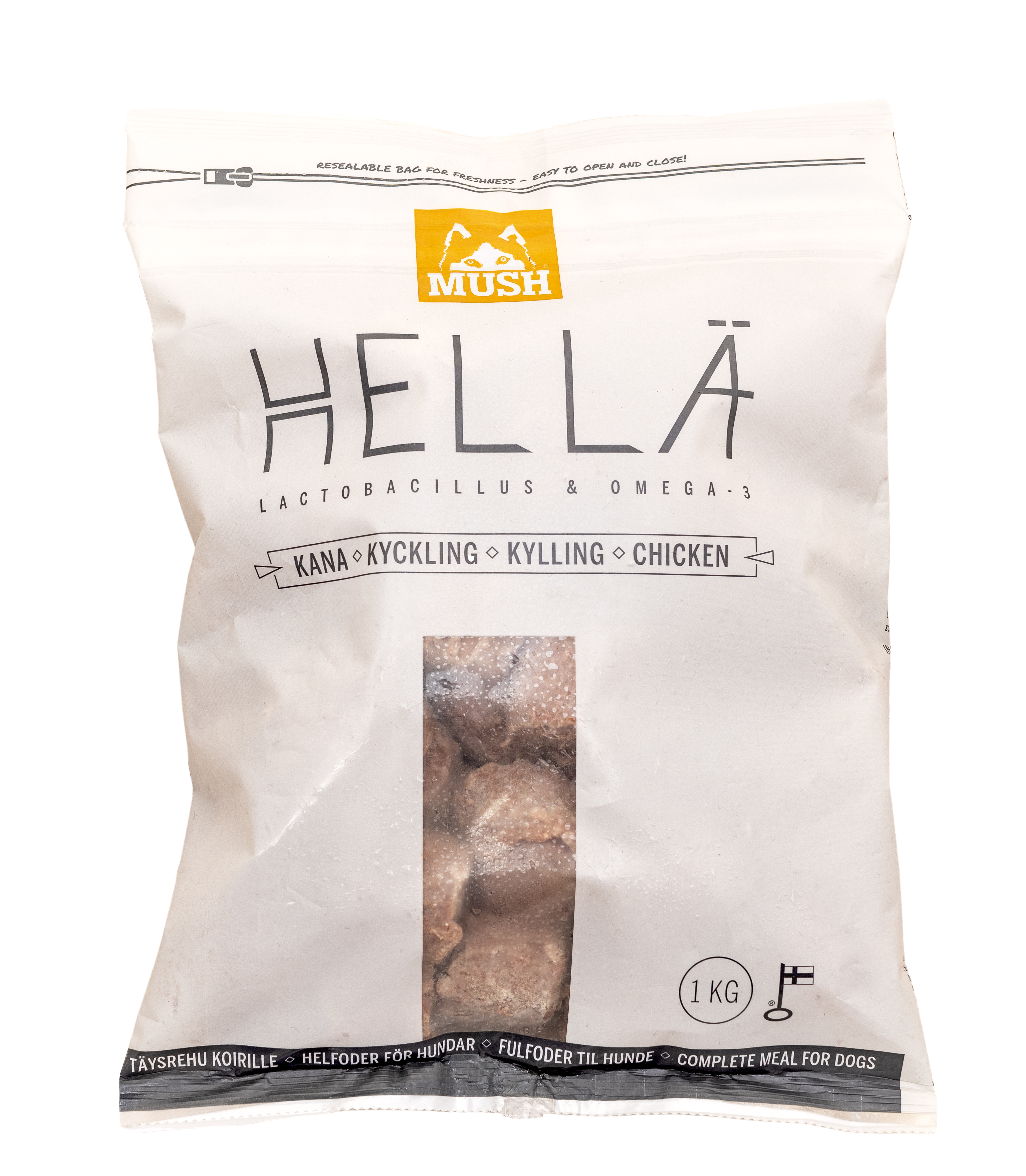 MUSH B.A.R.F. Hellä® Специализирана формула с пилешко месо 1 kg.