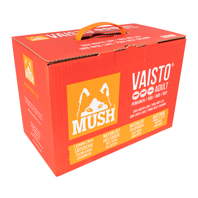 MUSH B.A.R.F. Vaisto® ADULT RED свинско, телешко, сьомга, серия ALL BREEDS FORMULA 10 кг.