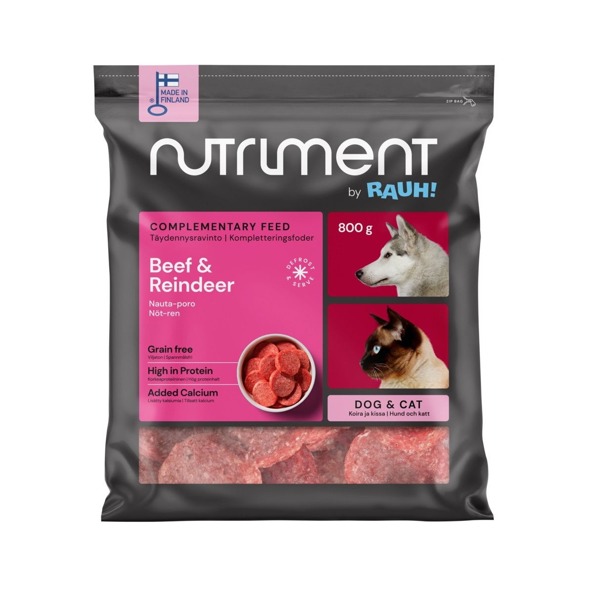 Nutriment by RAUH! Медальони от телешко месо и северен елен 800 гр.