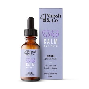 Mussh & Co Calm | Екстракт от гъба рейши, валериан и пасифлора за намаляване на стреса при кучета и котки