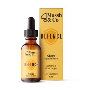 Mussh & Co Defence | Органичен екстракт от чага, куркума и черен пипер за хора